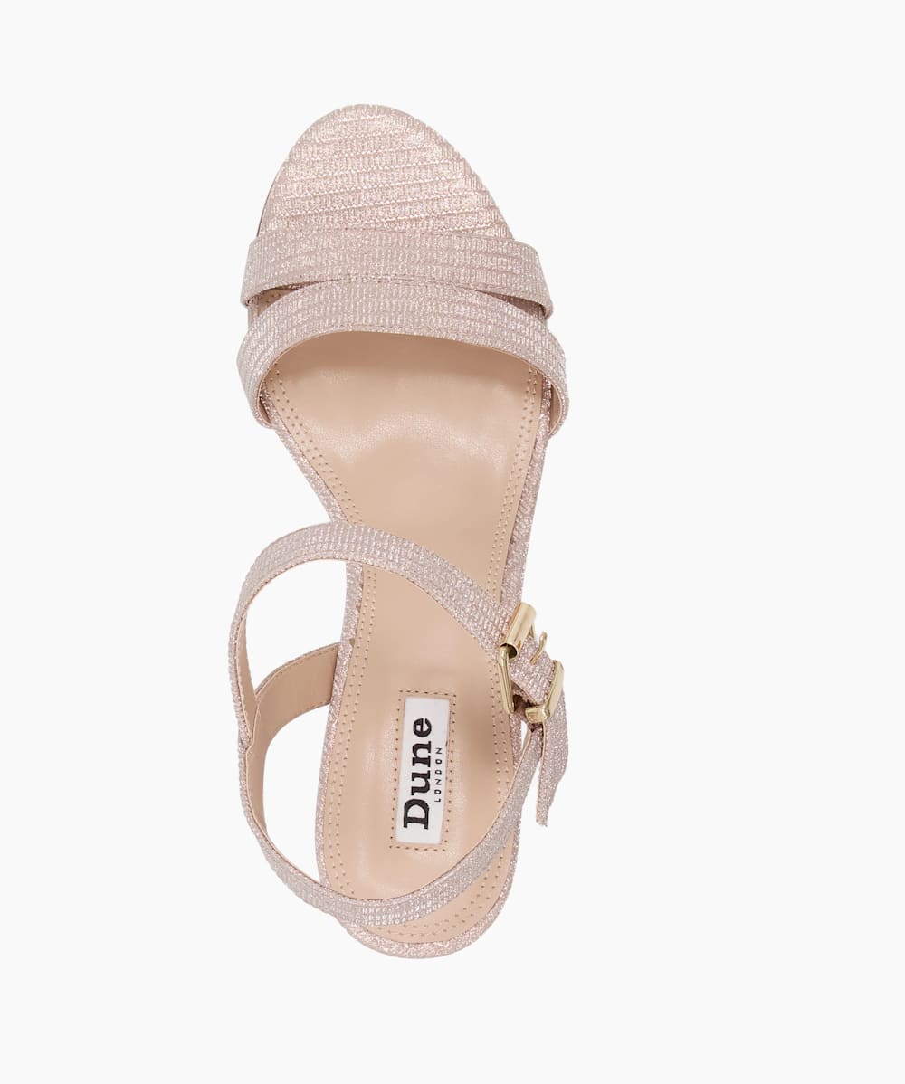 Dune rose gold sandals sale