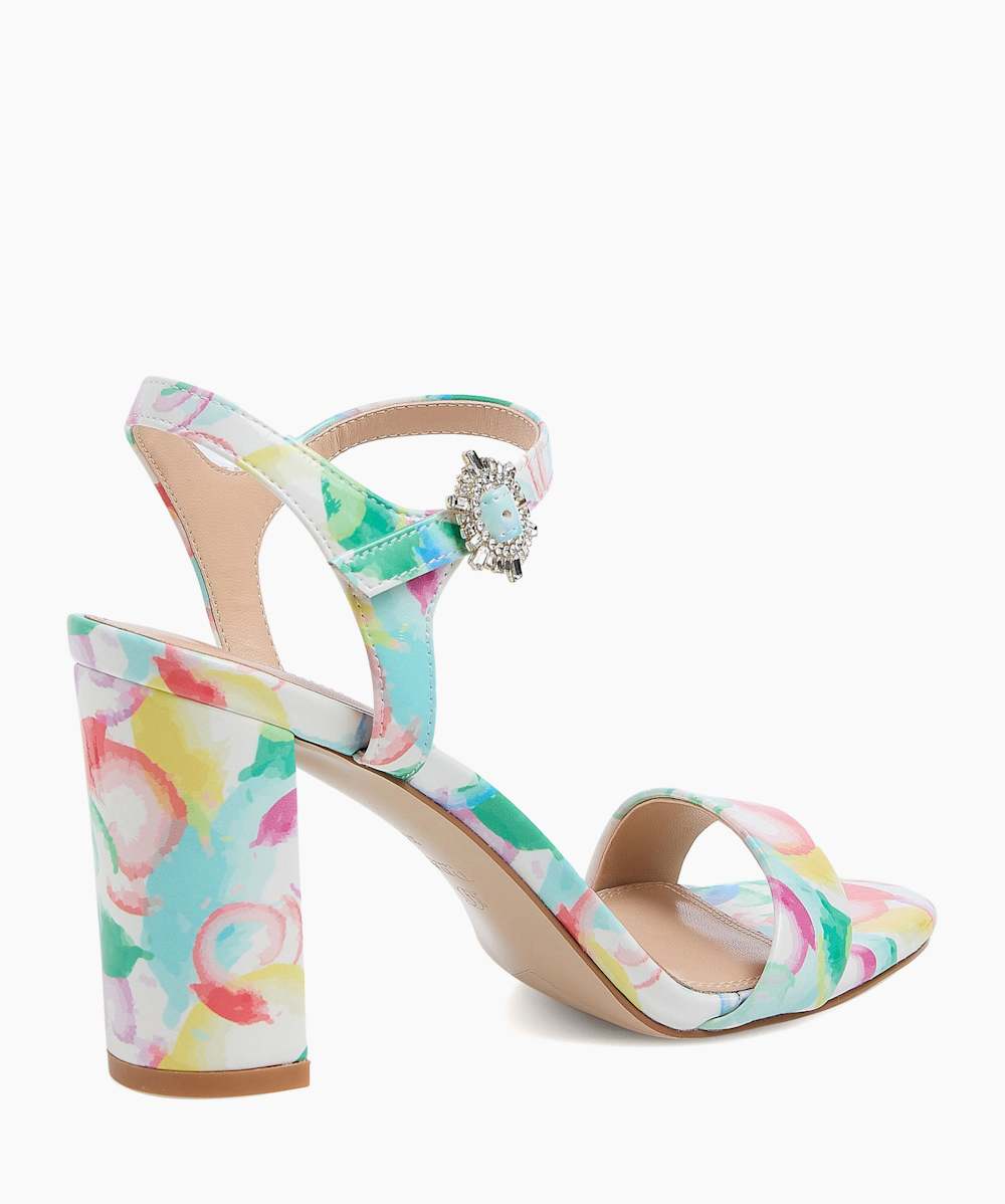 Patterned block heels top