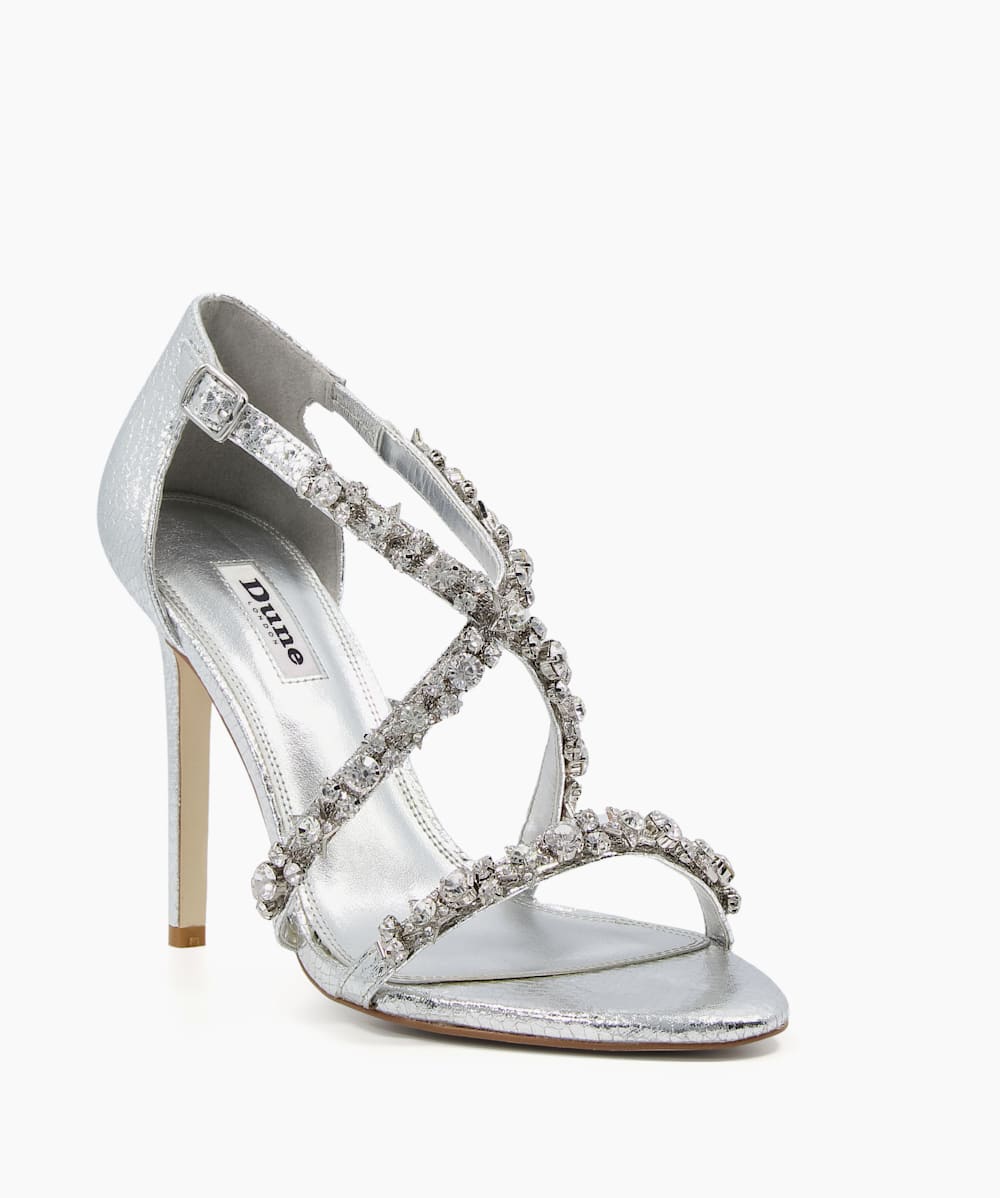 Silver store dune heels