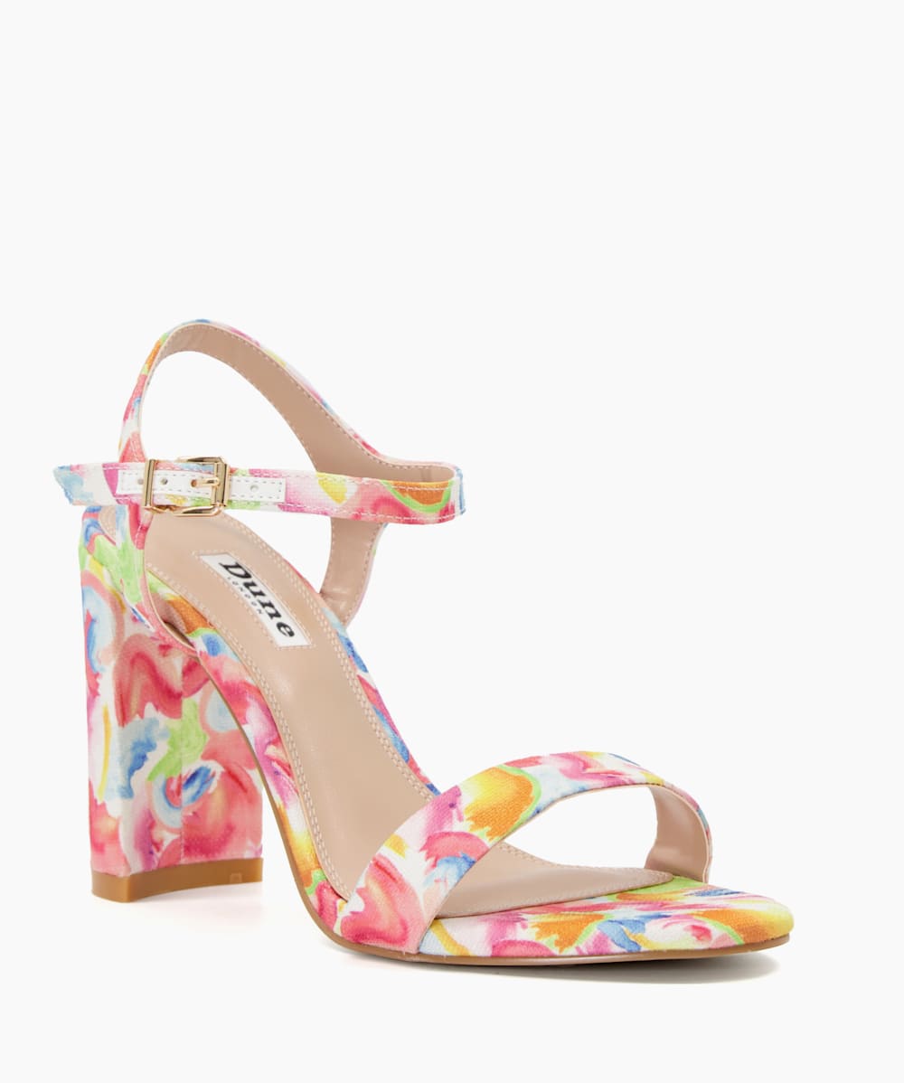 Multi coloured shop block heel sandals