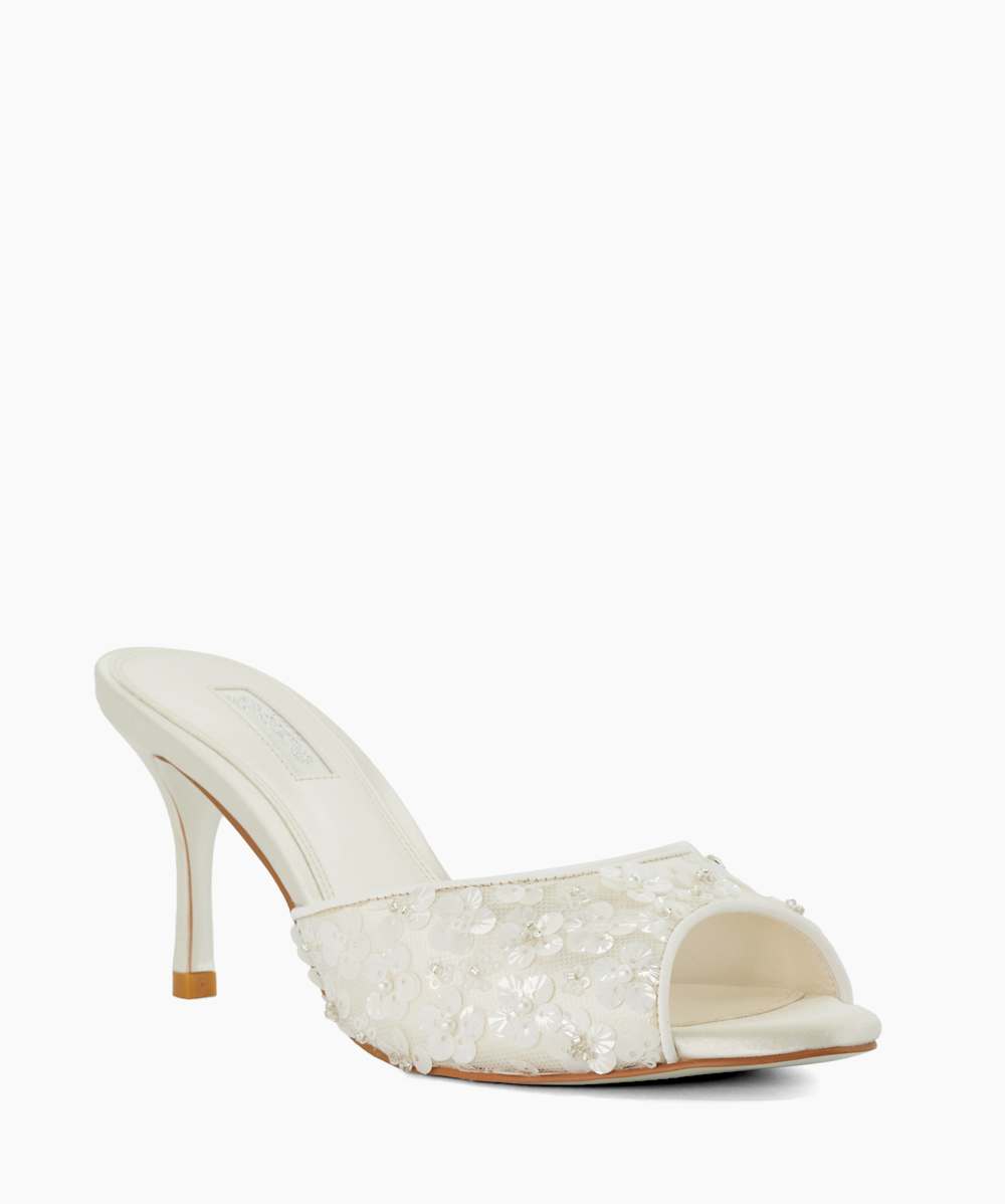 Wedding mule shoes hotsell