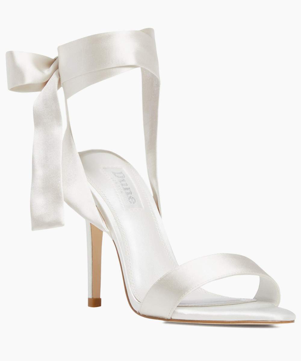 Satin ribbon heels new arrivals