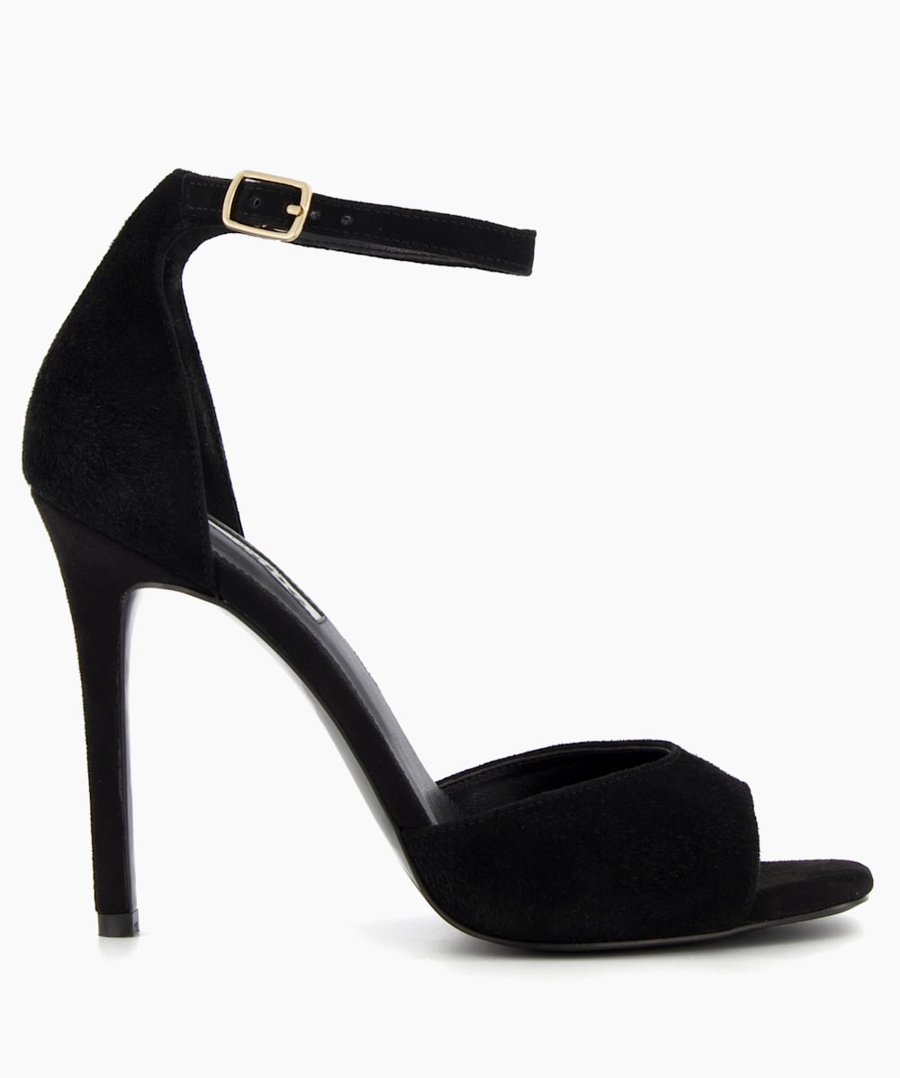 Black two strap heels top