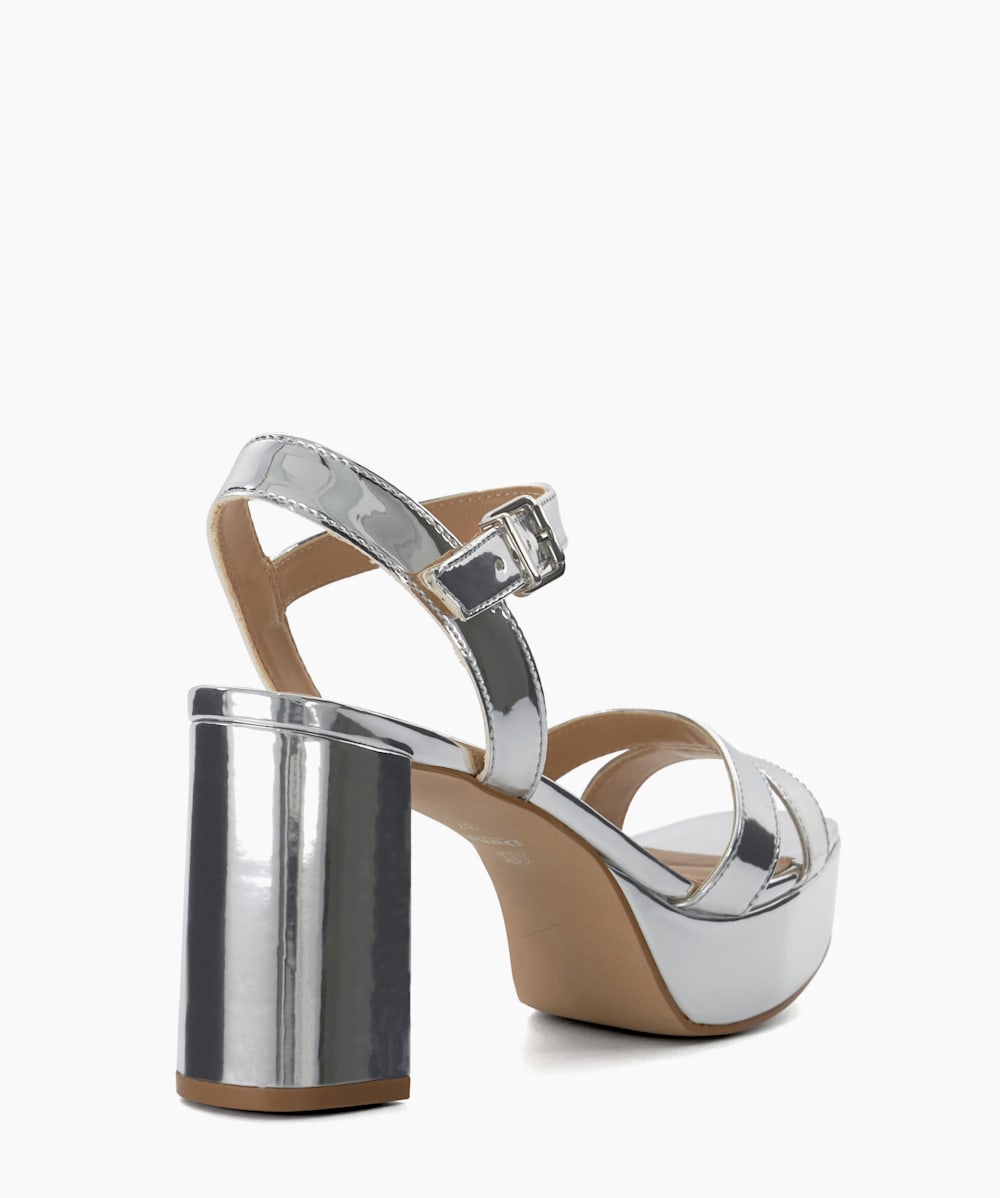 Metallic silver hotsell platform sandals
