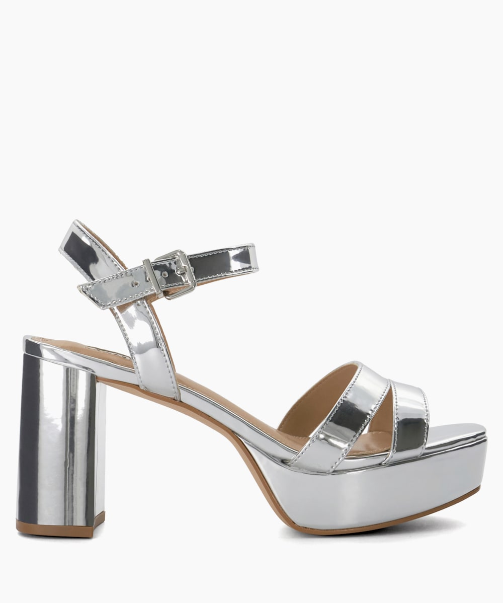 Dune silver sandals clearance