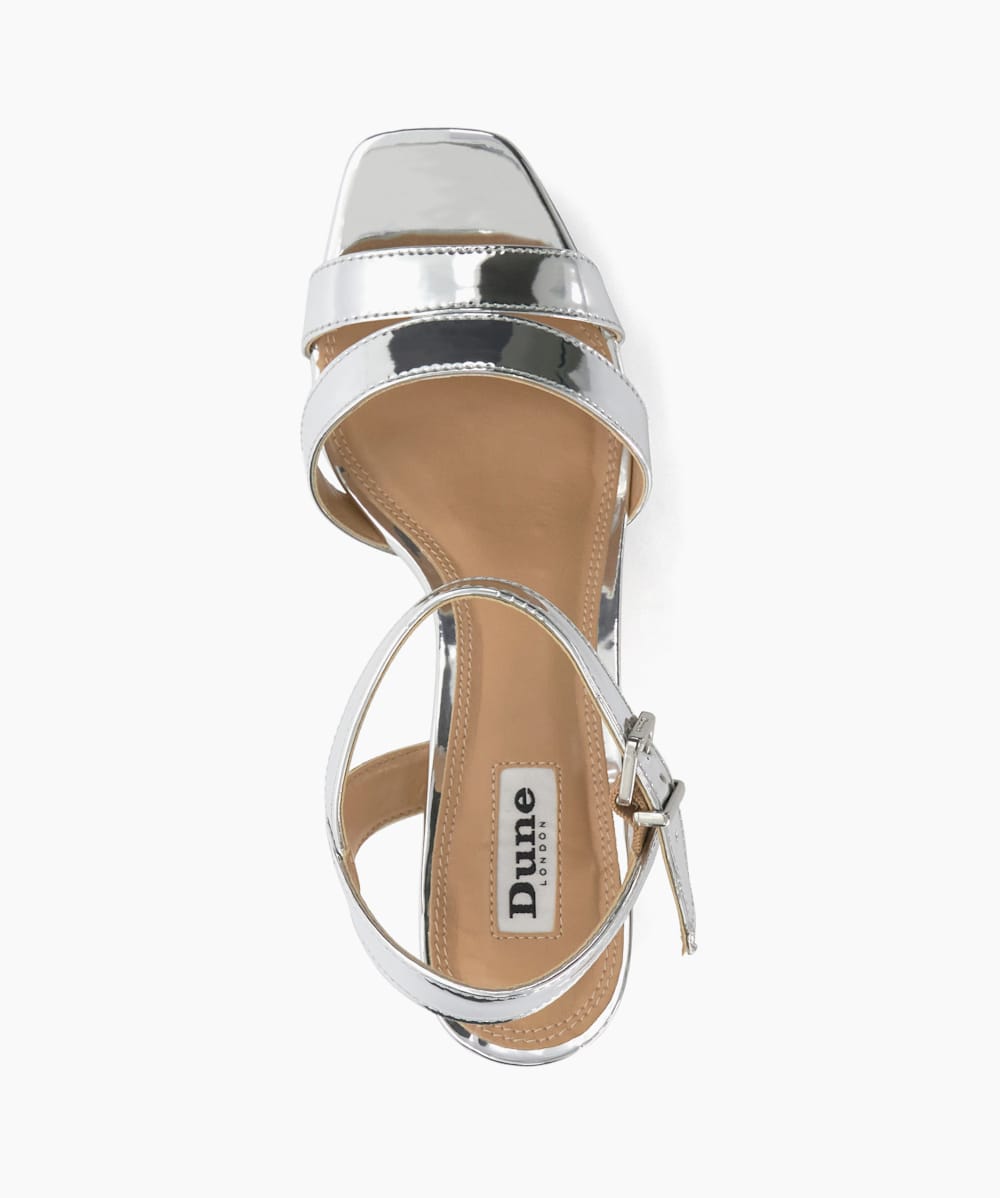Dune clearance silver sandals