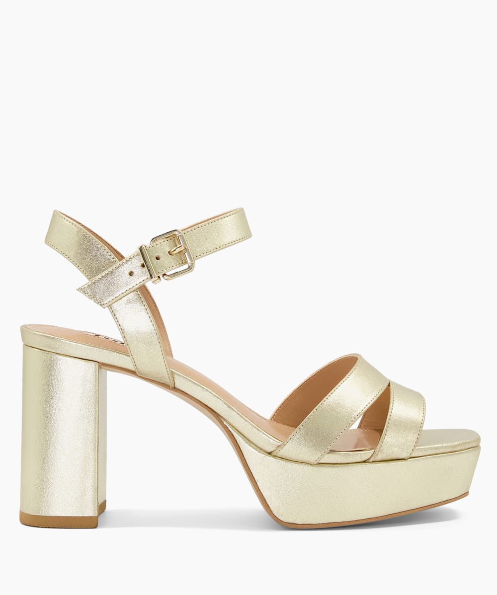 Metallic sale sandals platform