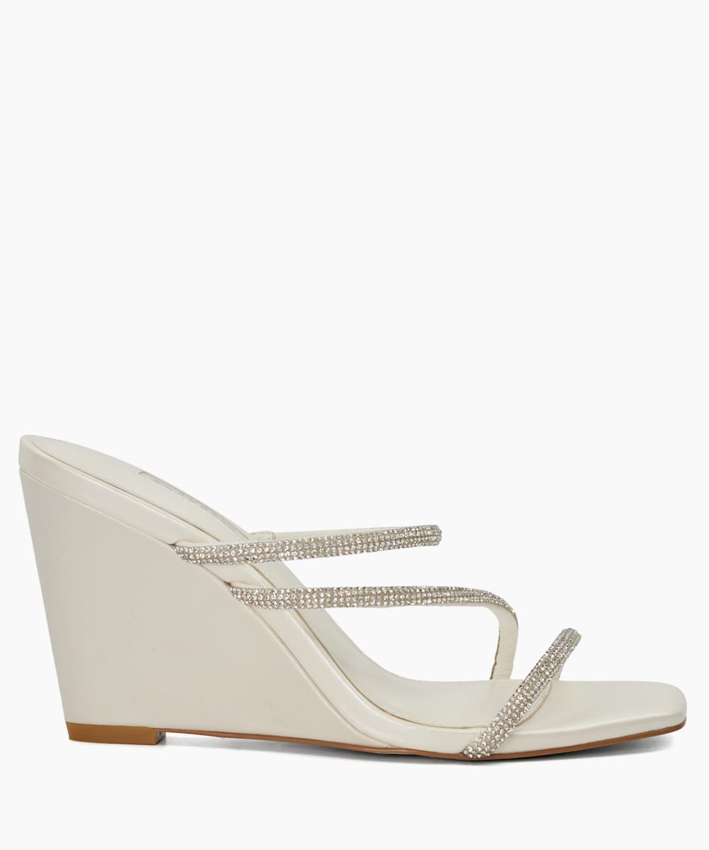 Ivory wedge sandals for wedding hotsell