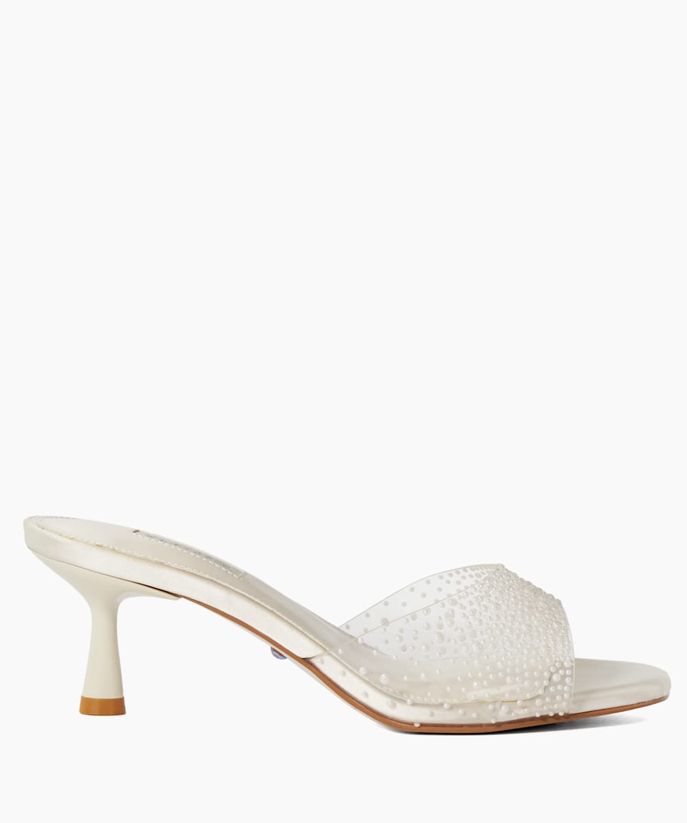 Dune white mules discount