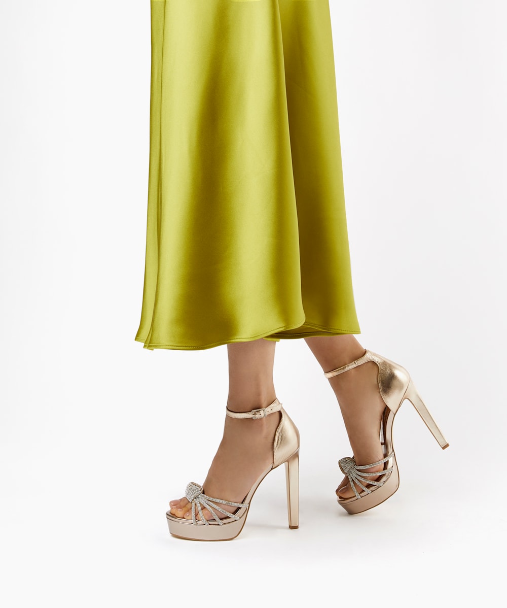 Dune gold shop high heels