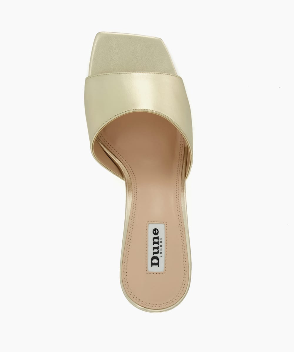 Dune gold mules hotsell