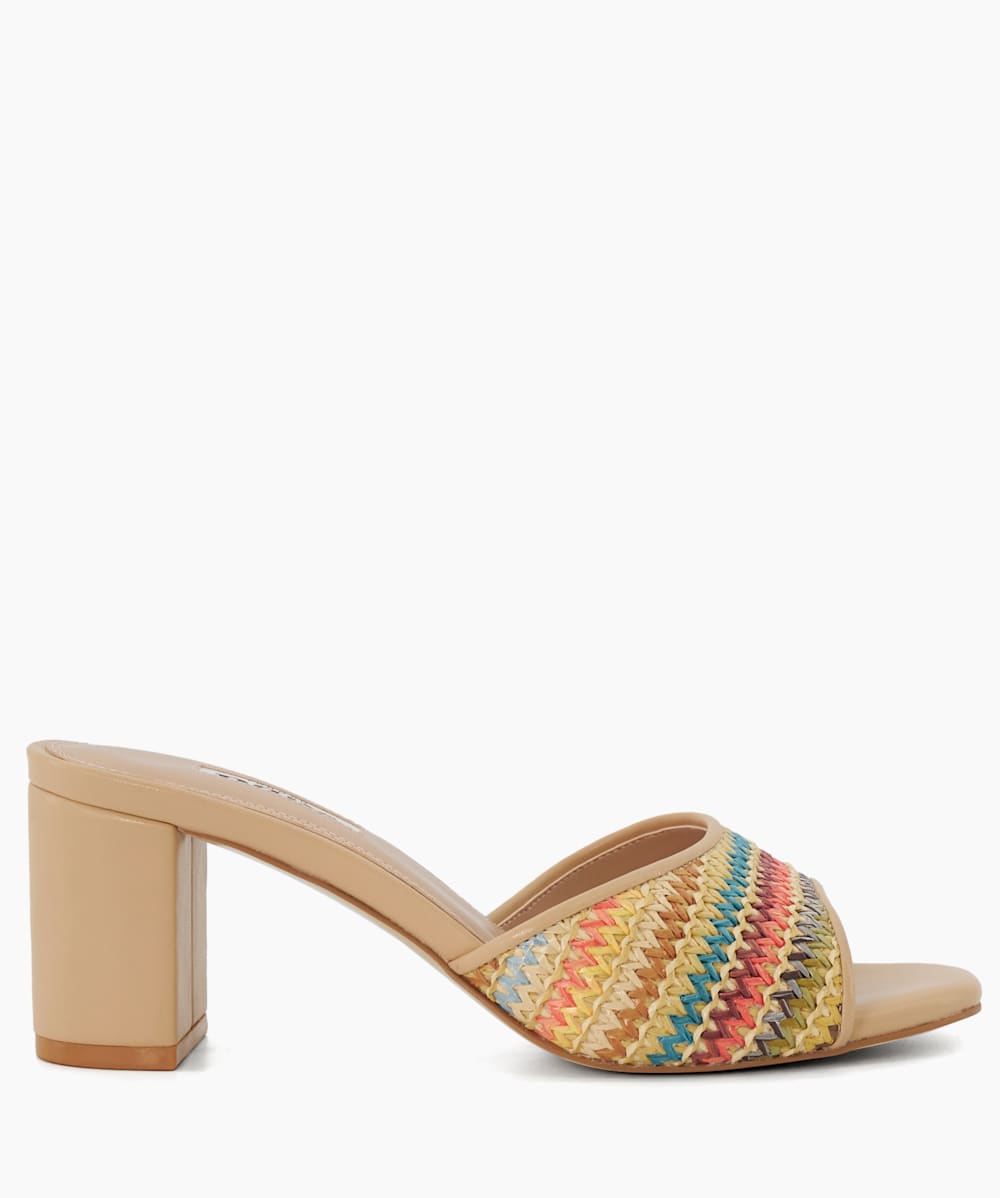 Multicolour Multi Block Heel Rainbow Mule Dune London