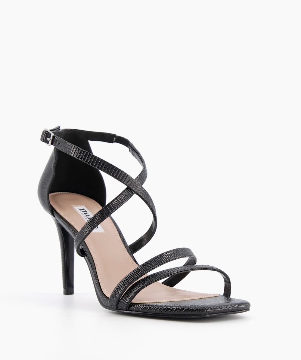 Dune black strappy sandals store