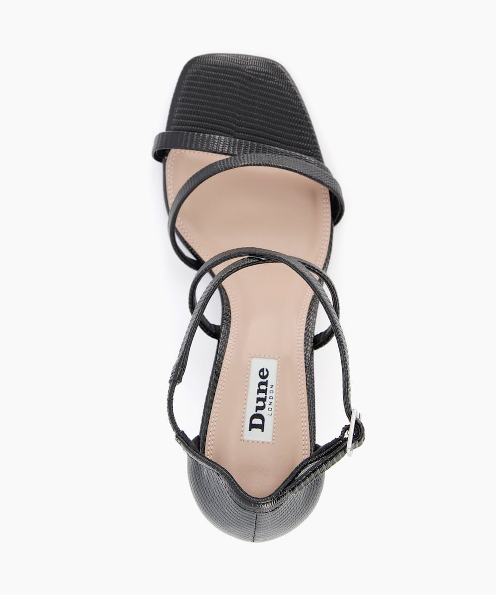 Dune black top sandals heels