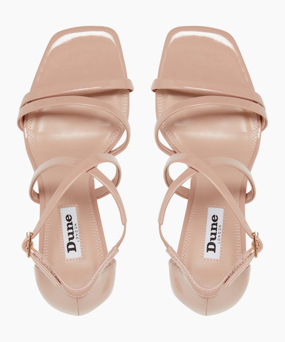 Musical Blush Square Toe High Heel Sandals Dune London