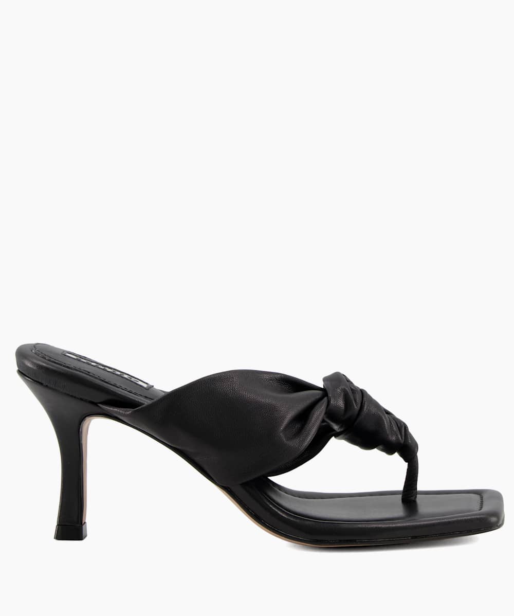 Black toe post mules on sale