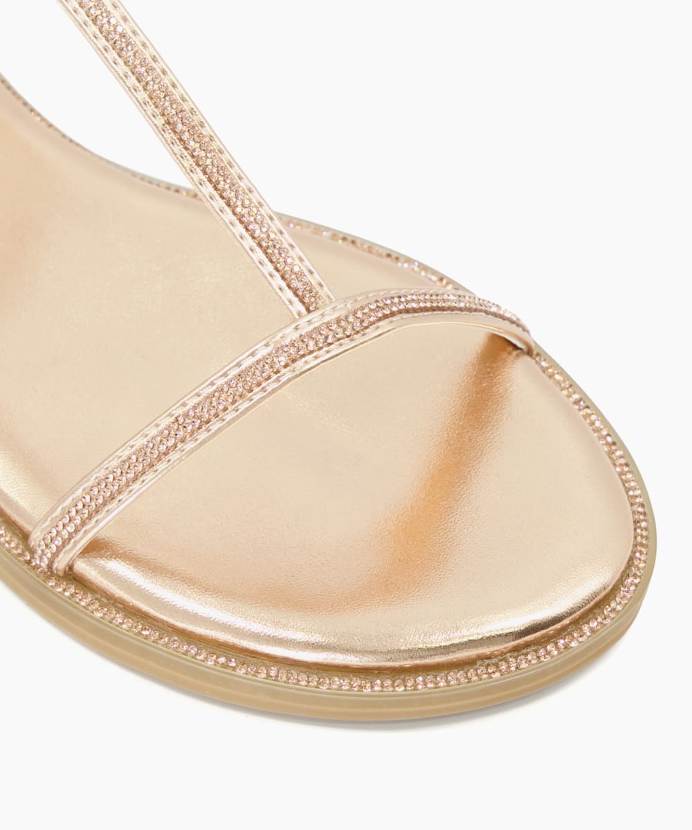 Dune rose gold flat sandals shop