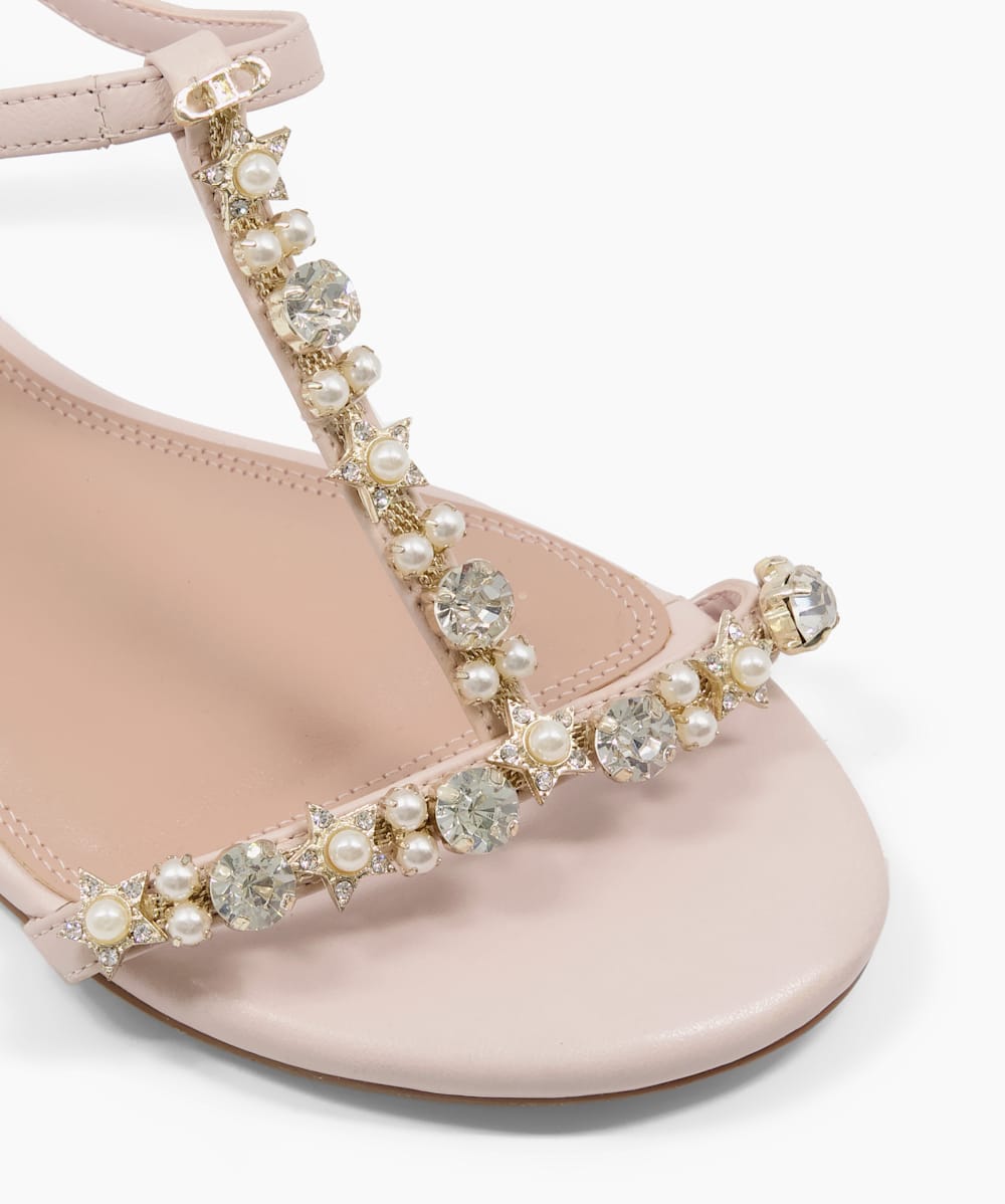 Dune flat sparkly sandals discount