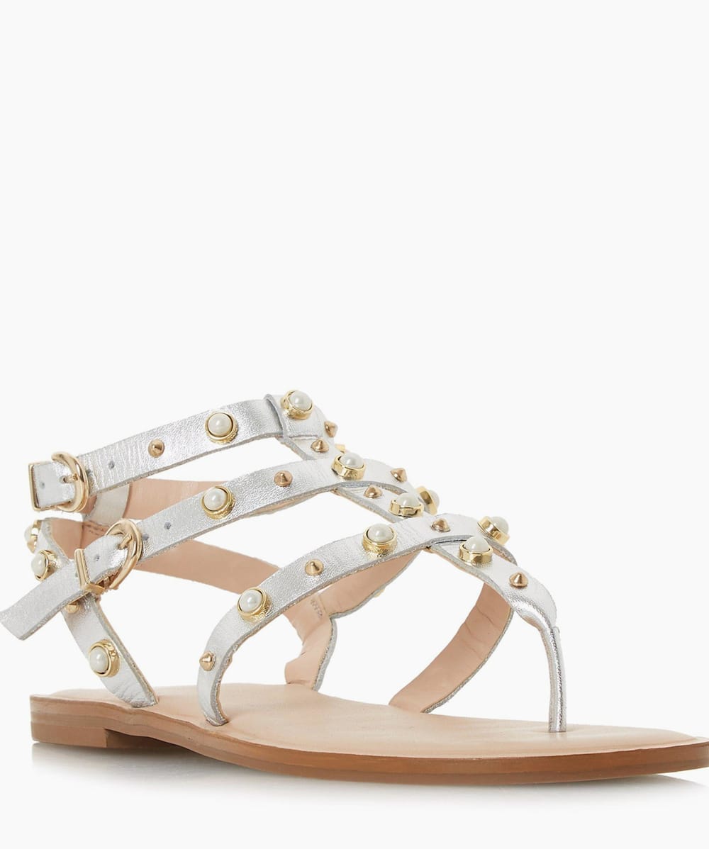 Studded toe post sandals cheap