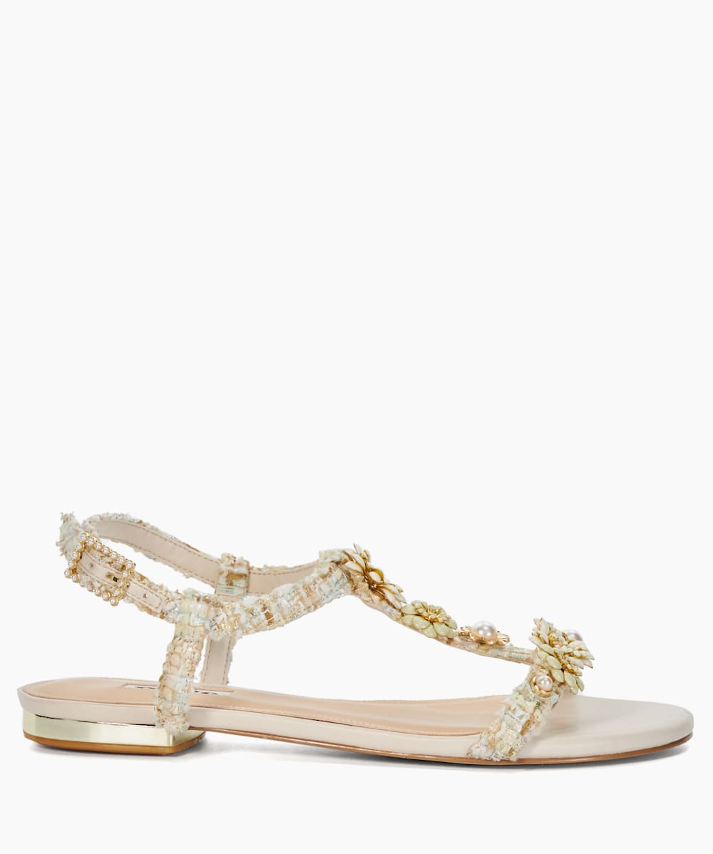 Embellished t bar sandals discount