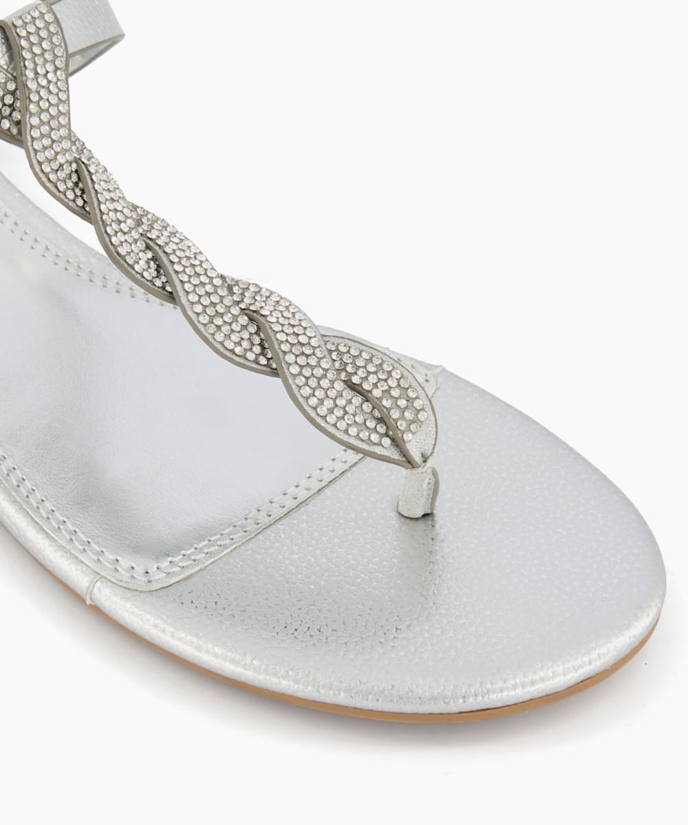 Gray flat sandals for hot sale wedding