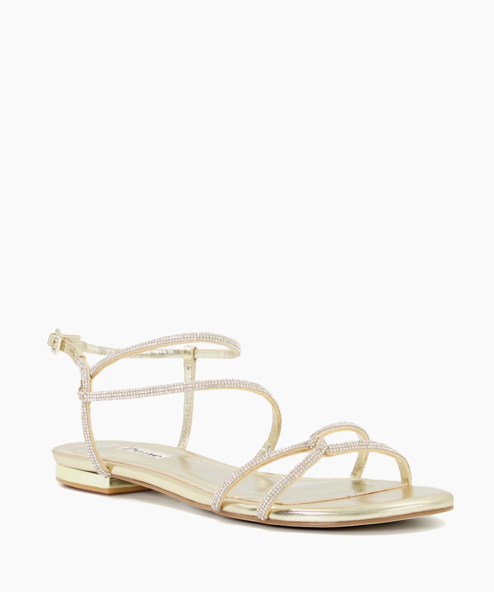 Champagne flat sandals cheap