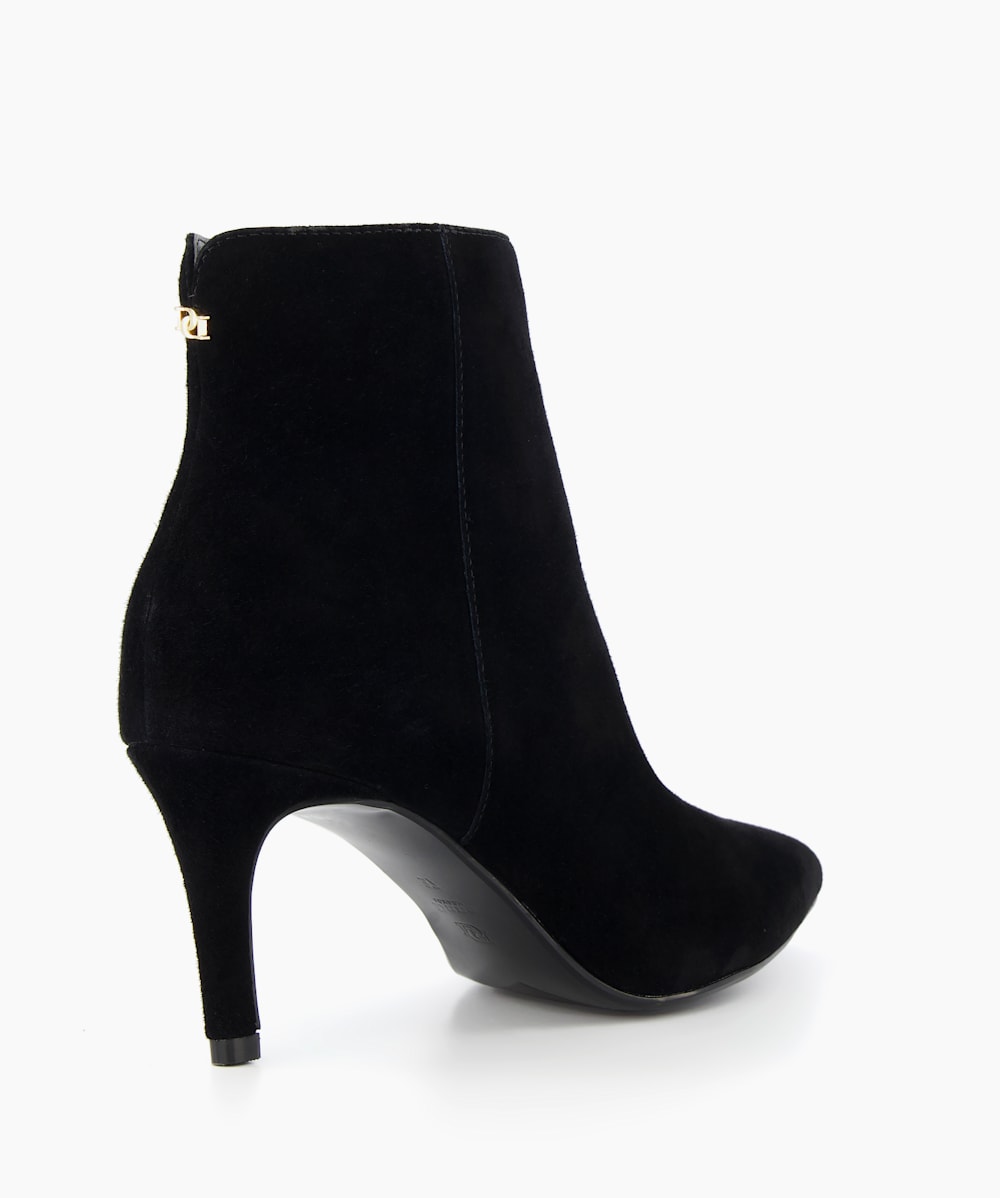 Suede black ankle boots clearance