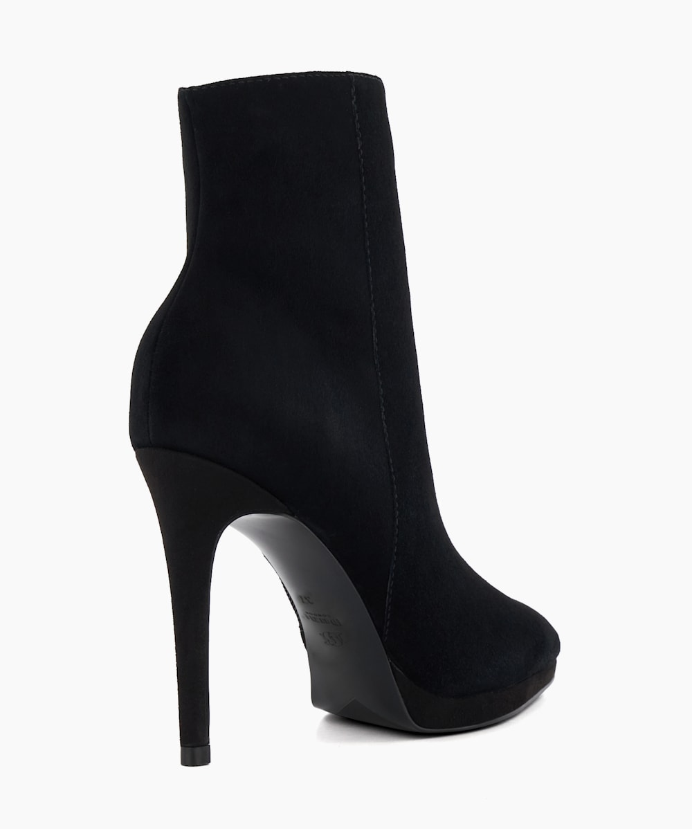 Suede ankle store boots high heel