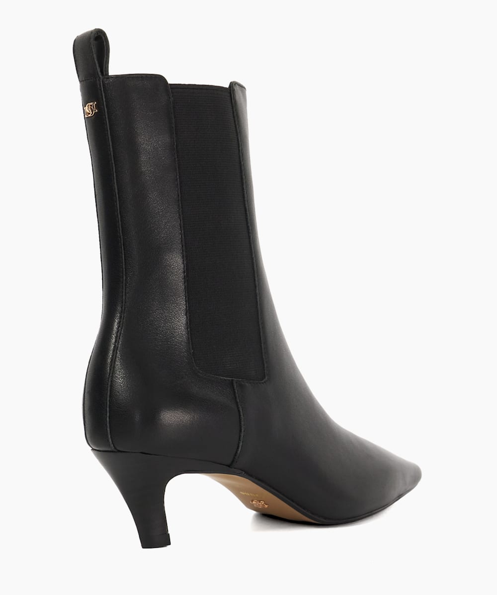 Black kitten heel shoe boots shop