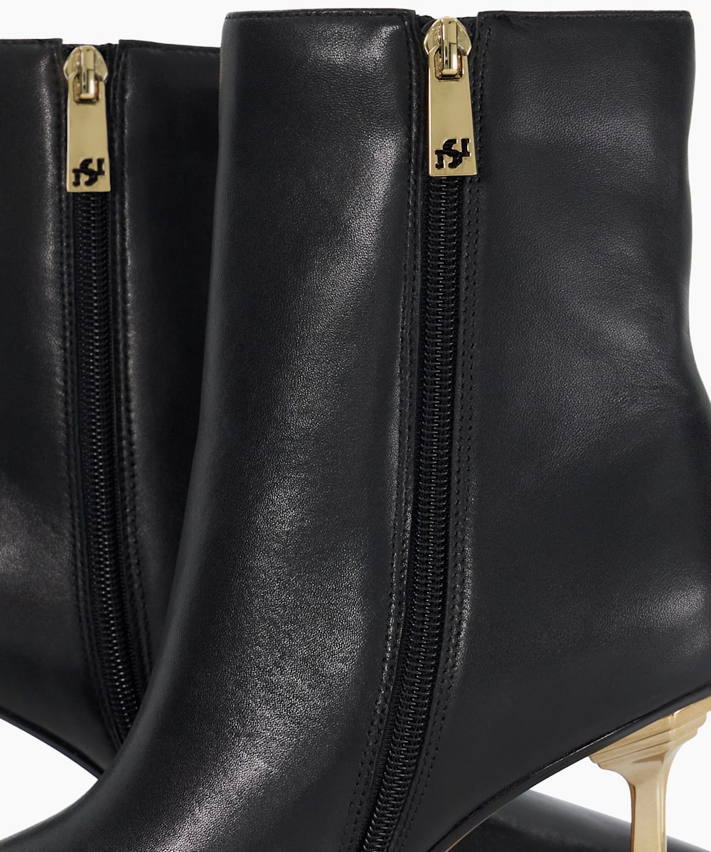 Black booties with gold detail clearance