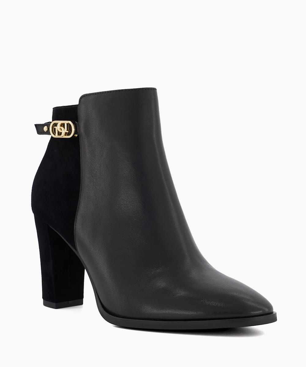 Dune ladies black ankle boots top