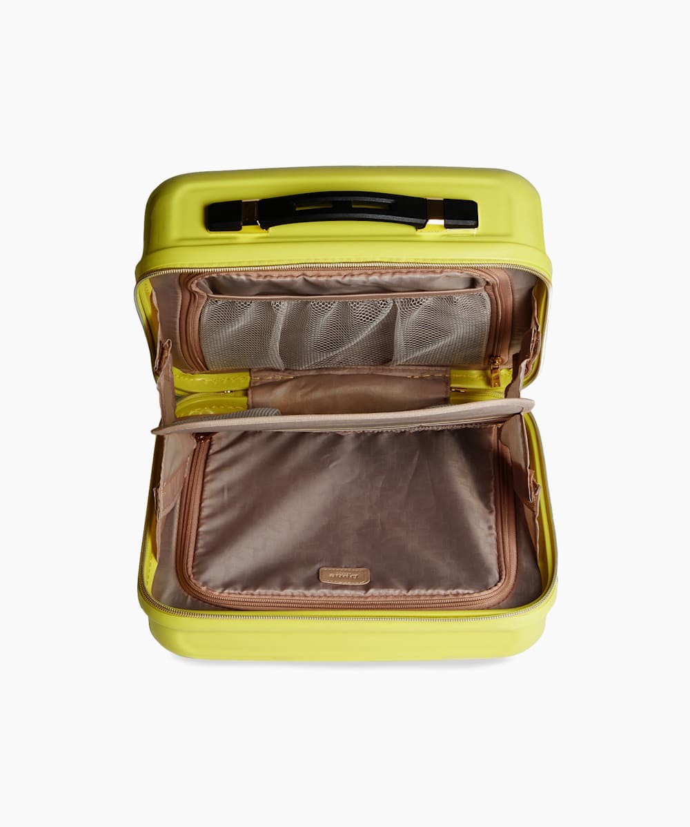 Olive Vanity Lime Small Hard Shell Travel Bag Dune London