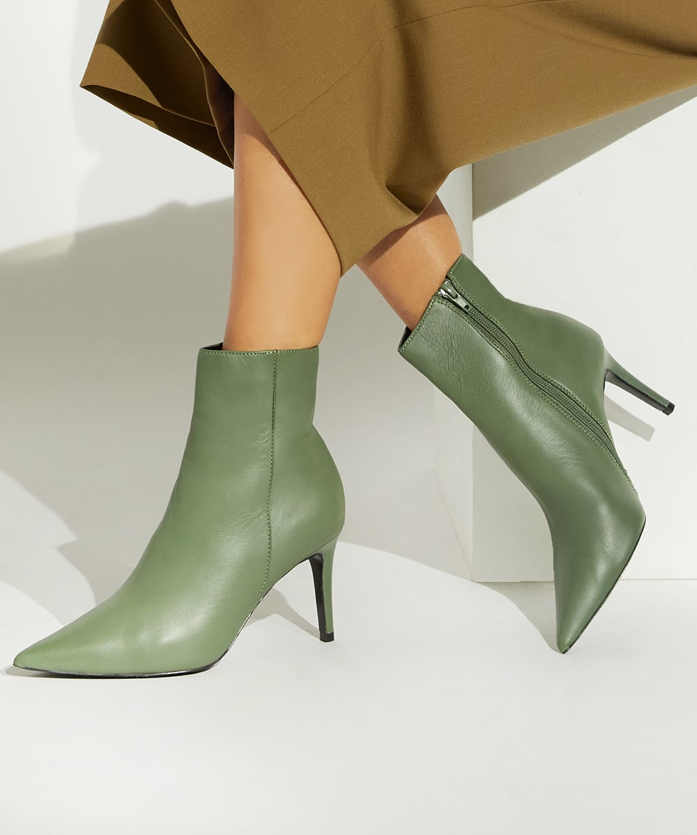 Khaki boots heels shop