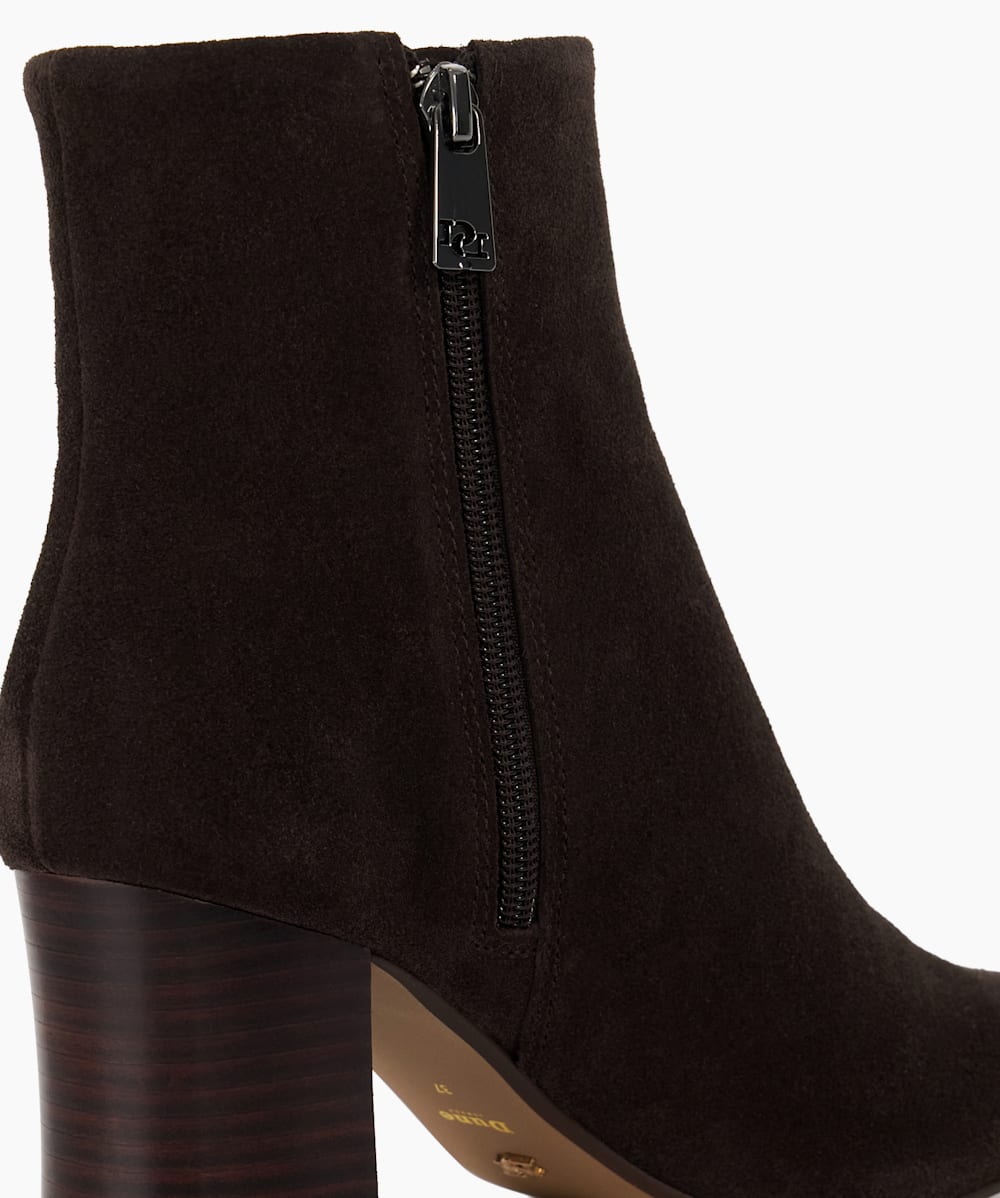 Black bootie with brown heel clearance