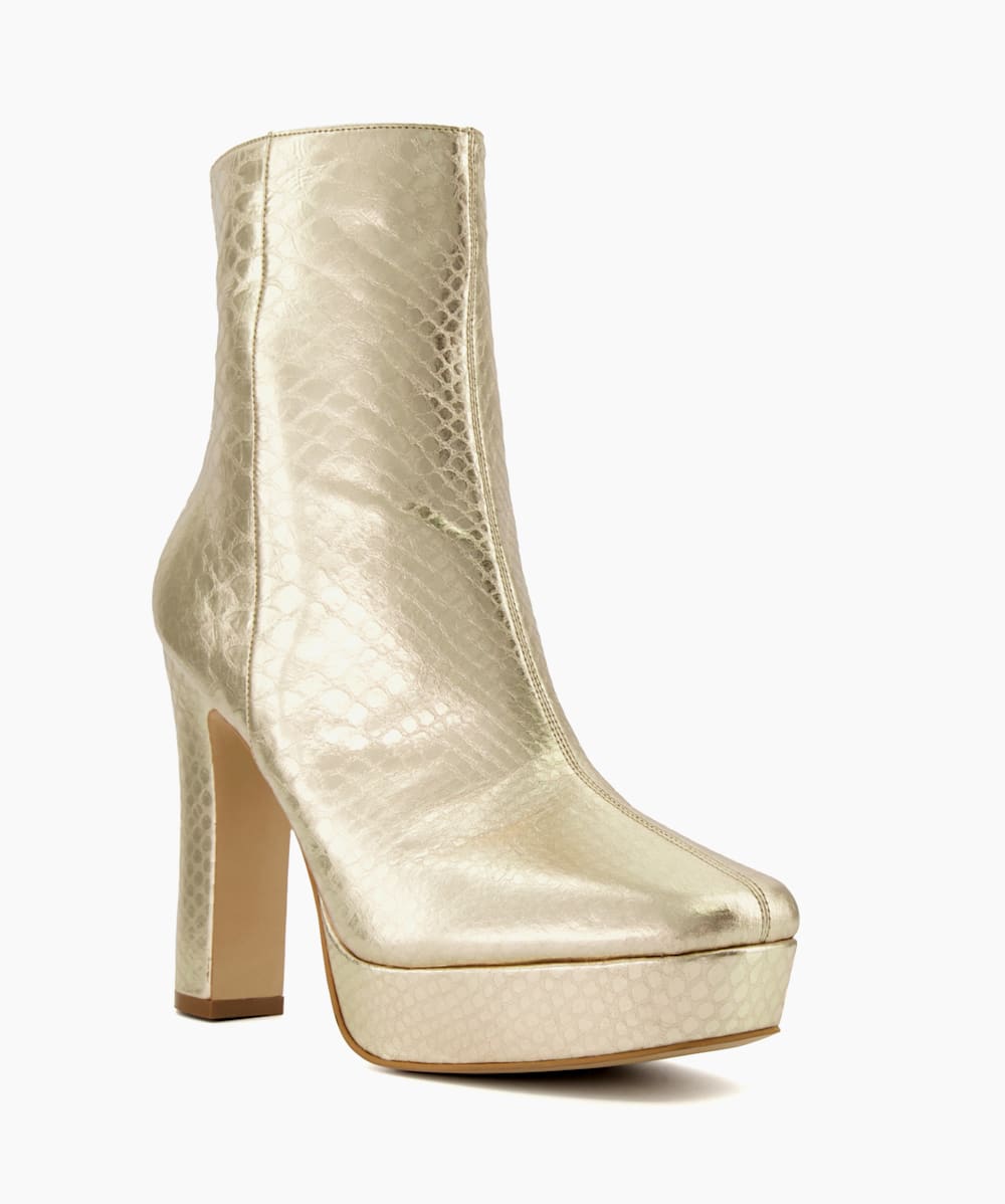 Metallic shoe boots deals