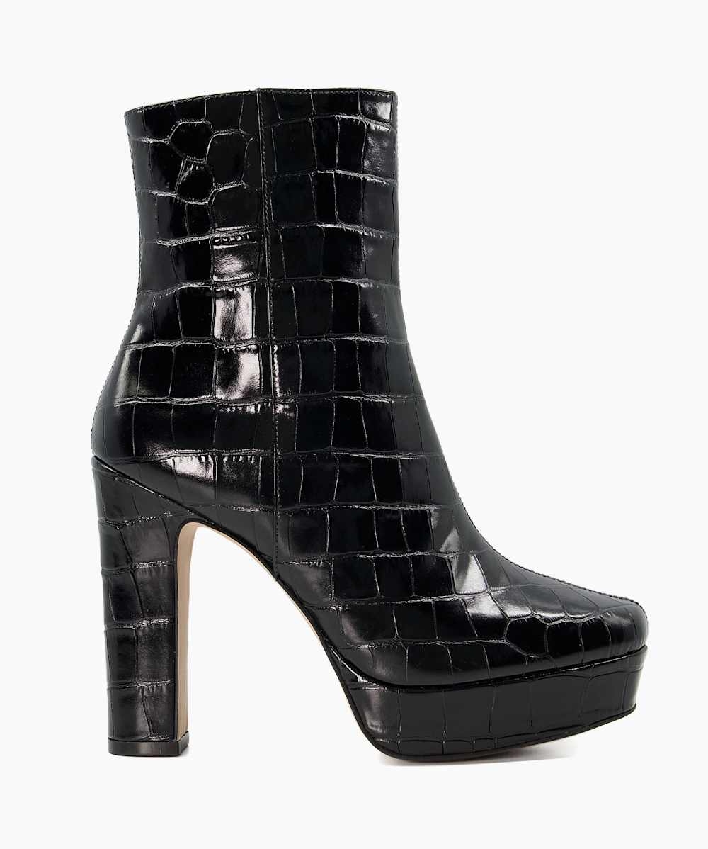 Croc embossed ankle boots hot sale