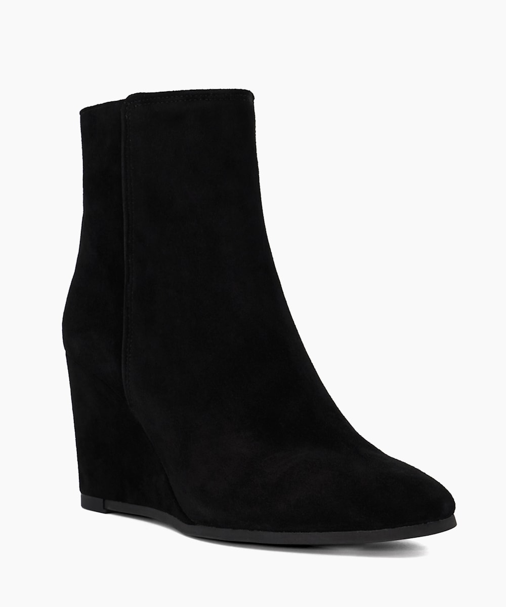 Suede wedge ankle boots discount