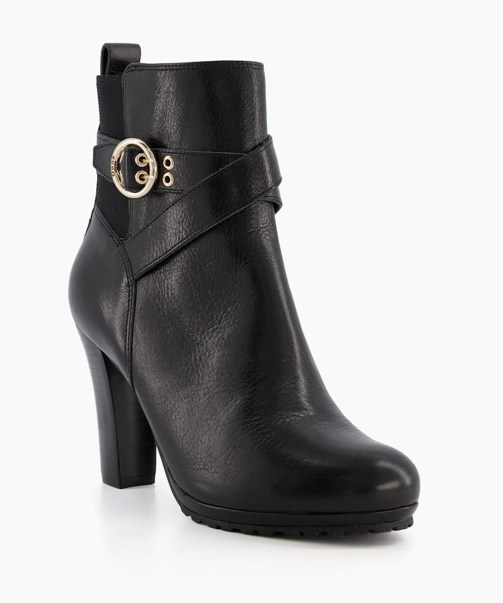 Black strap ankle boots 2025