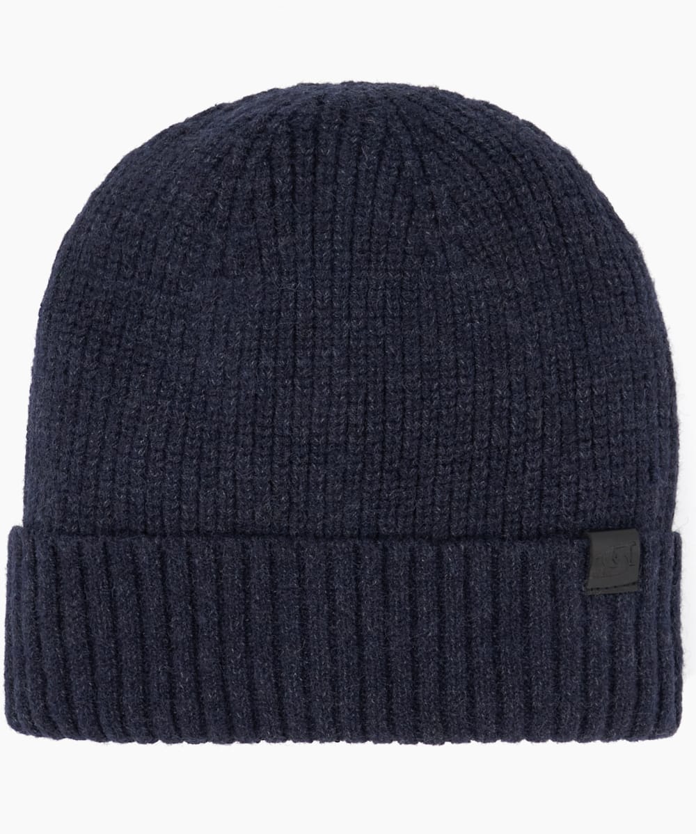 Navy blue knitted bobble hat store