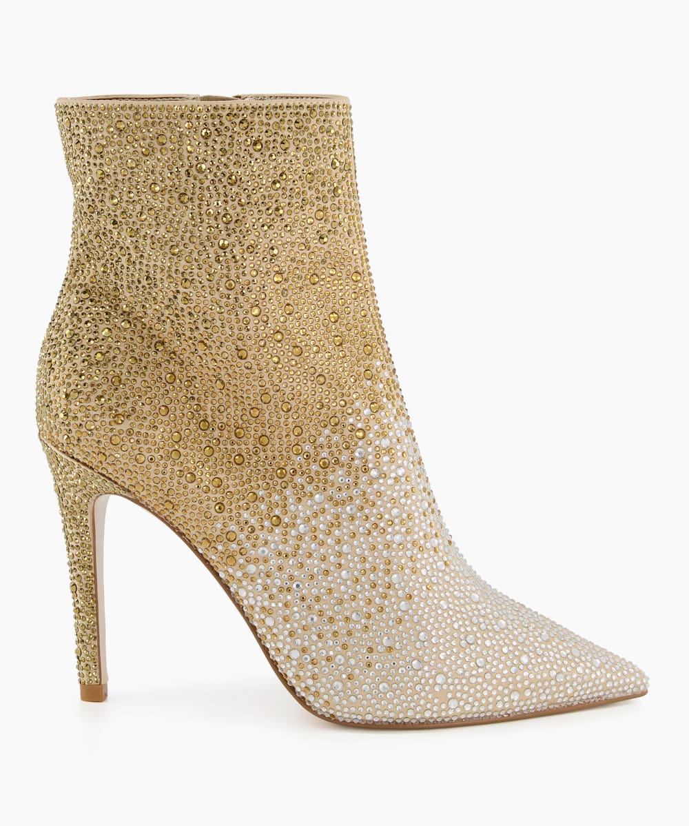 Gold sparkly sales ankle boots