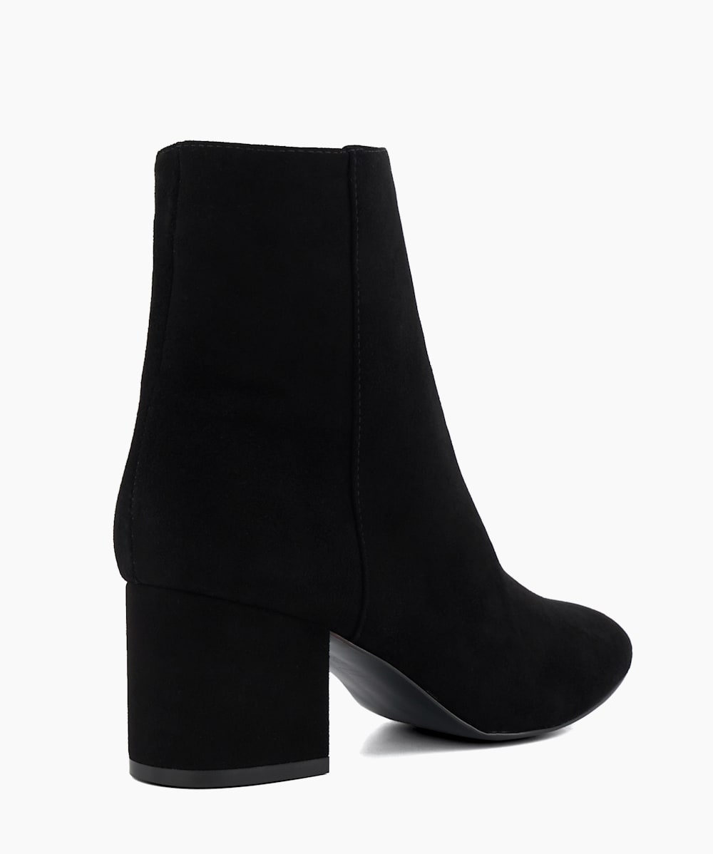 Block heel black store suede ankle boots