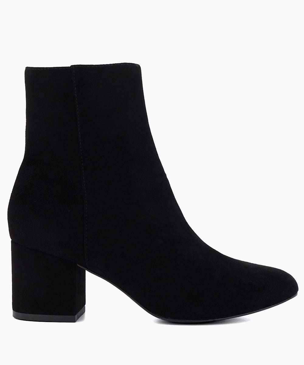 Black suede high best sale heel ankle boots