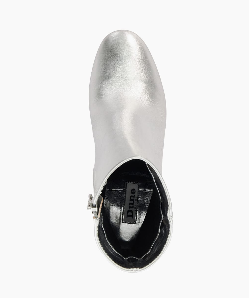 Silver flat ankle boots discount