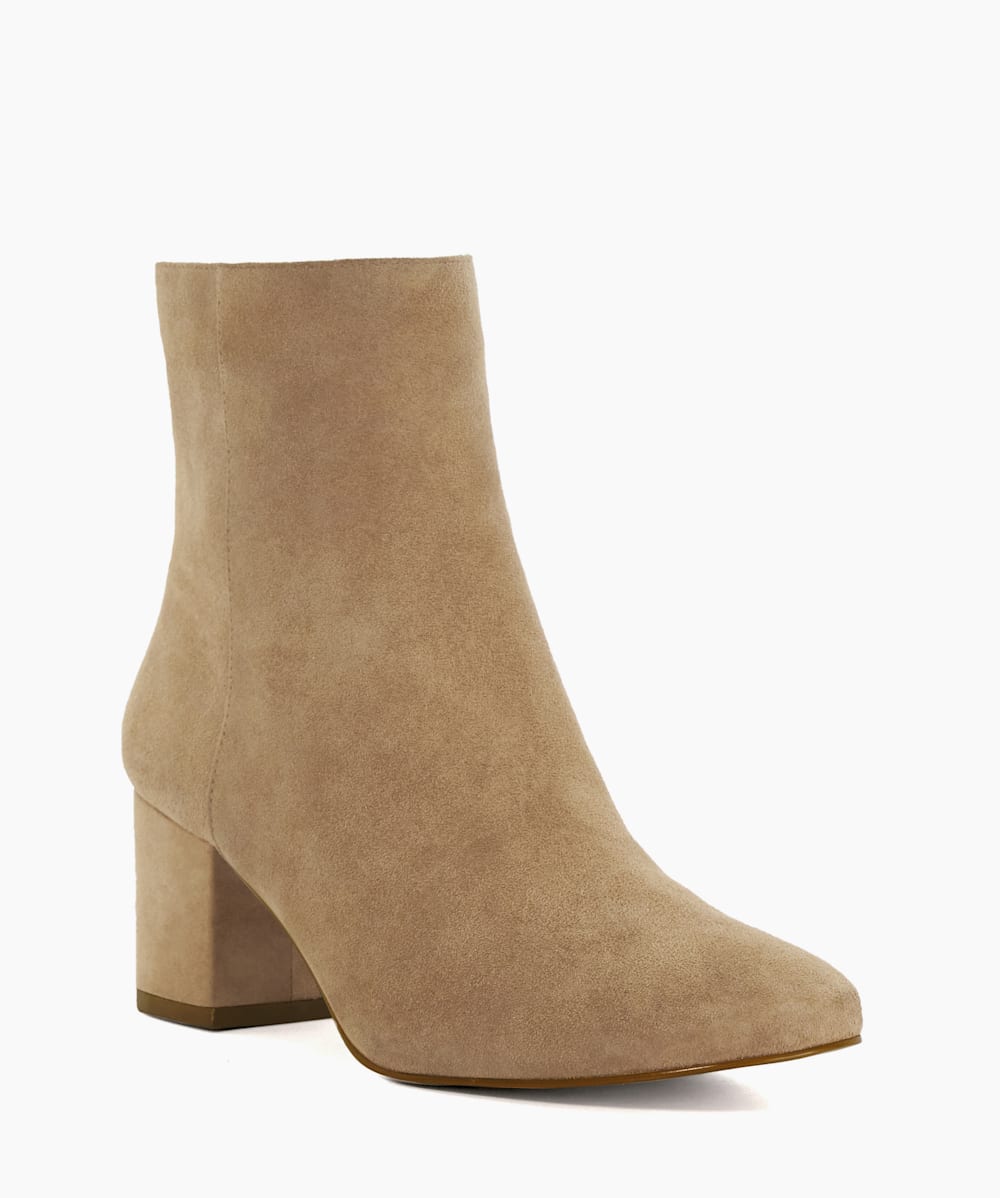 Caramel suede booties new arrivals