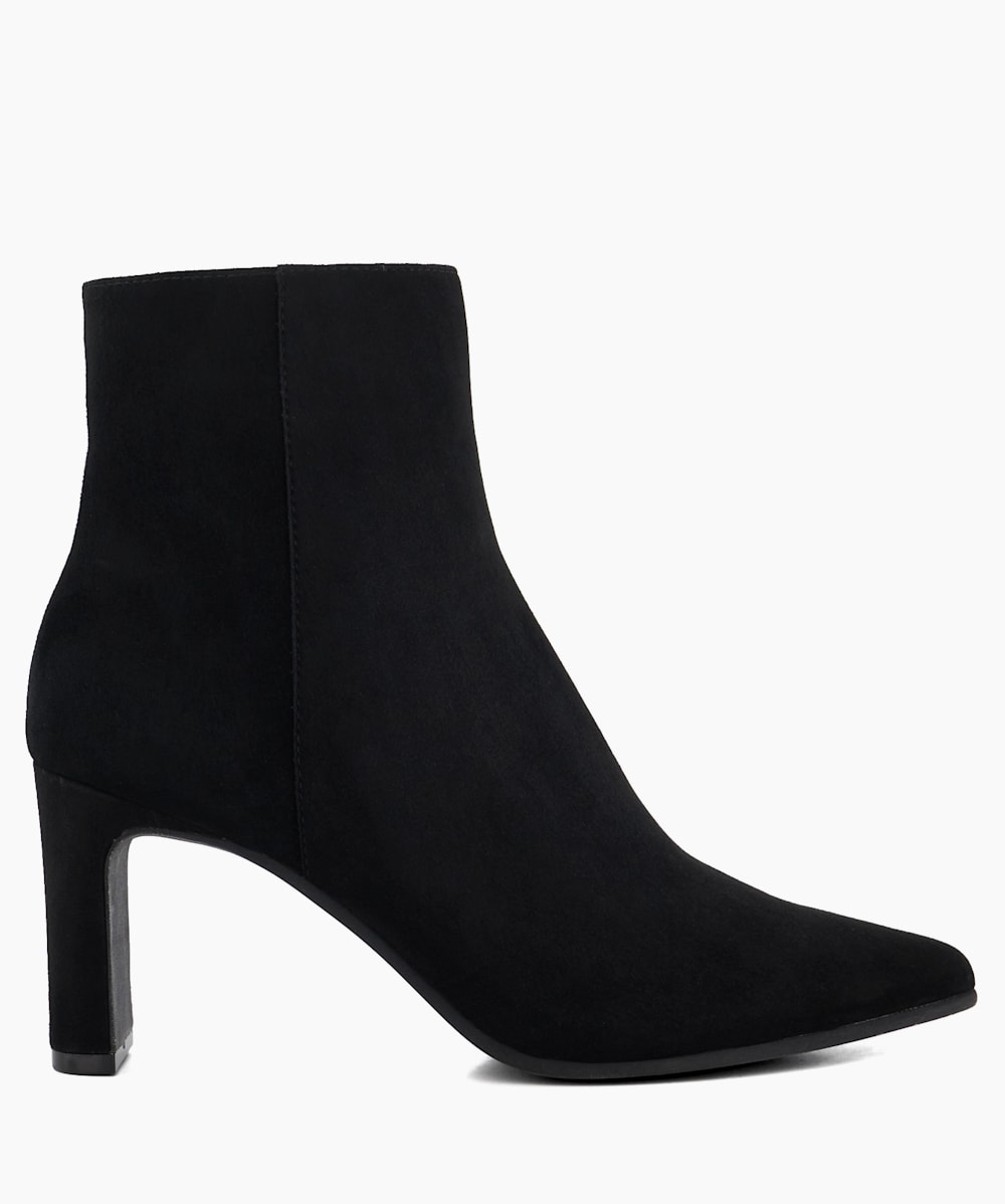 Black booties with rubber heel sale