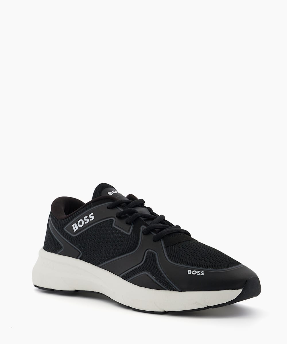 Black branded trainers top