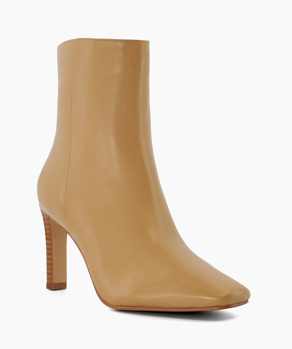 Camel leather ankle boots store