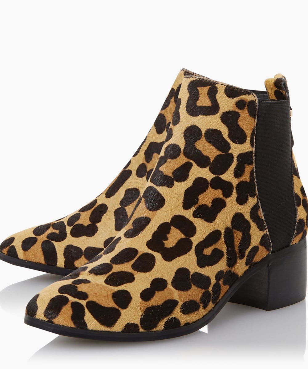 Leopard print deals boots flat