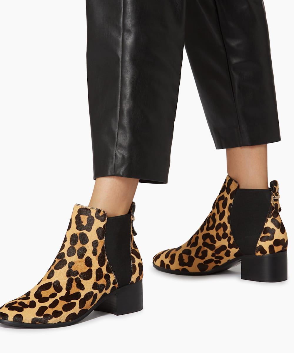 Animal print ankle boots uk sale