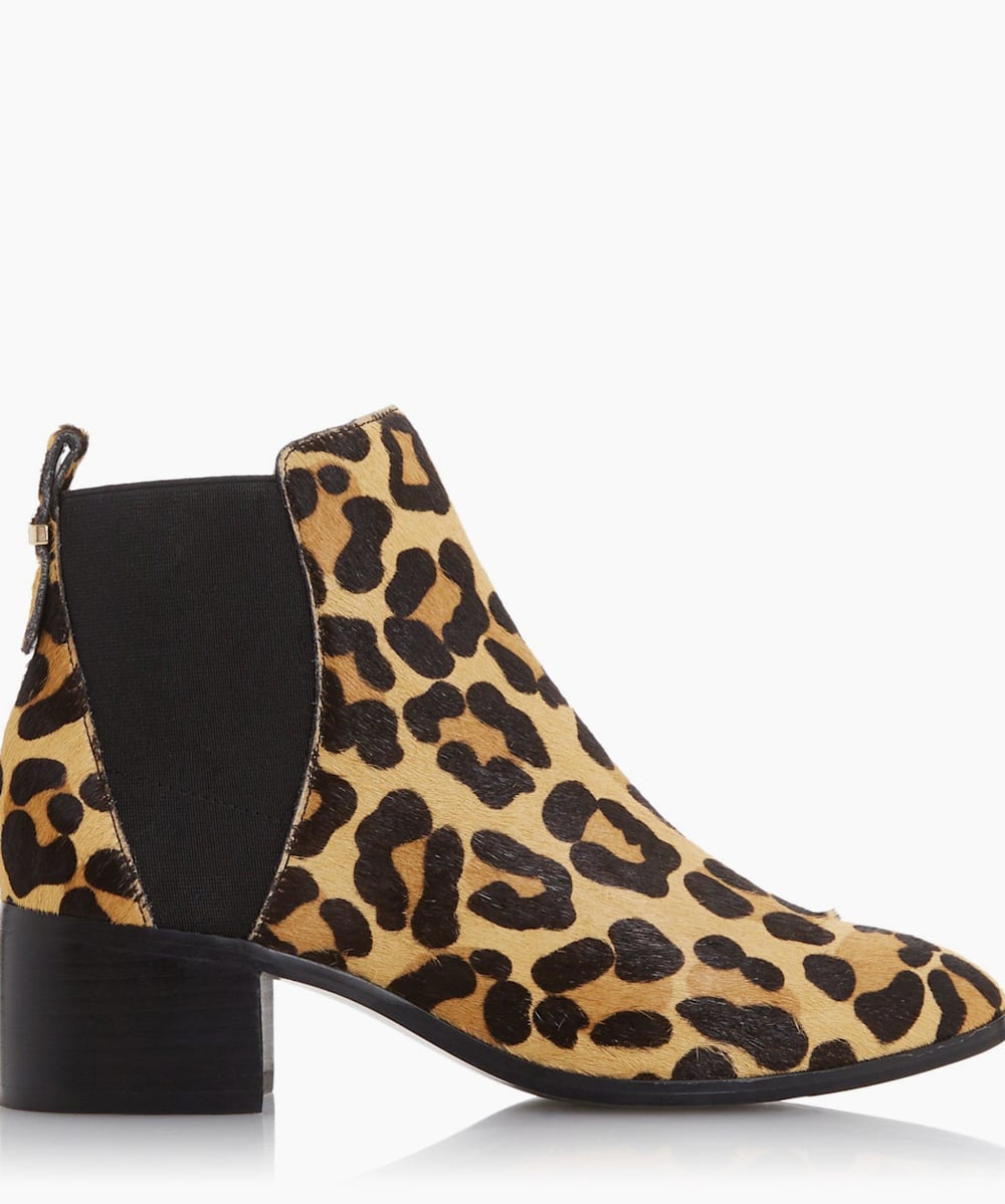 Dune leopard ankle boots outlet